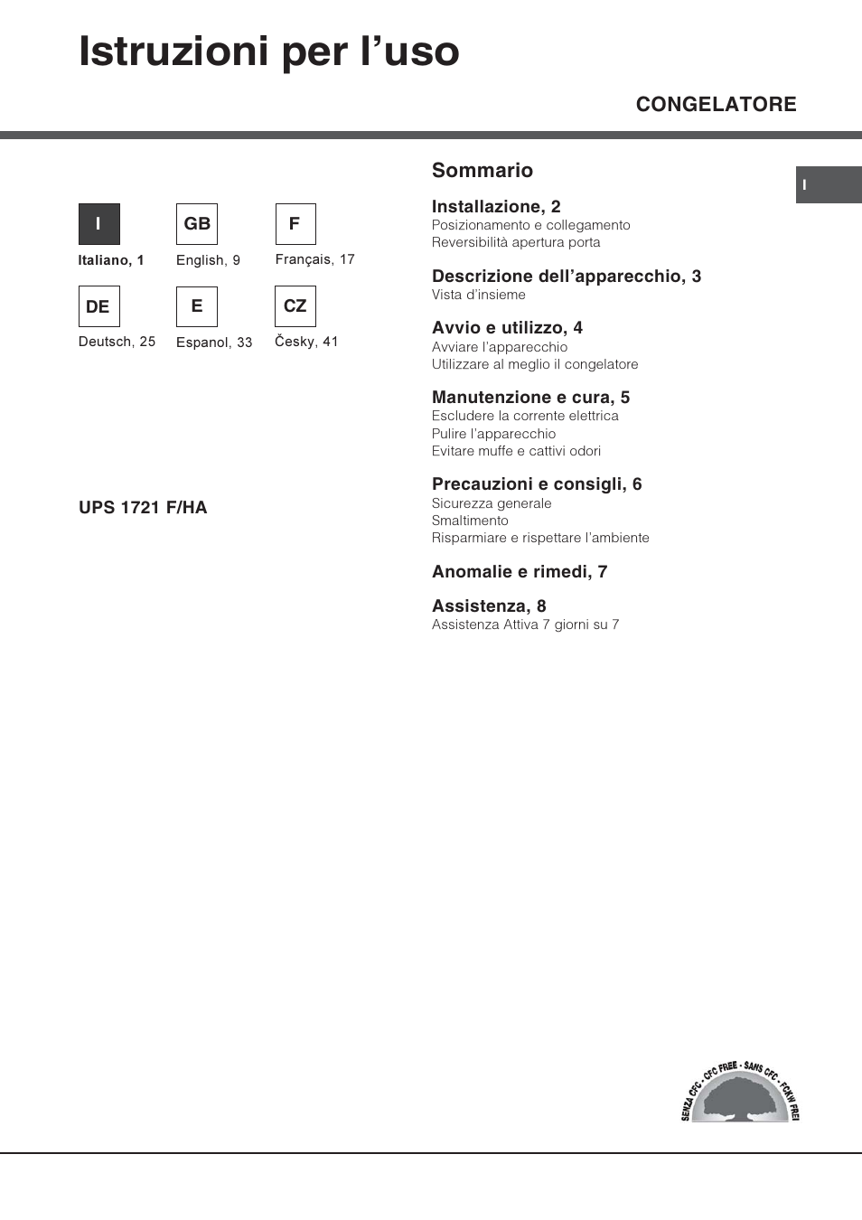 Hotpoint Ariston UPS 1721 F-HA User Manual | 48 pages