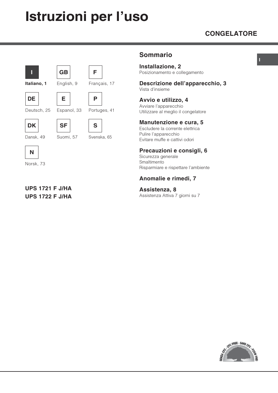 Hotpoint Ariston UPS 1722 F J-HA  EU User Manual | 80 pages