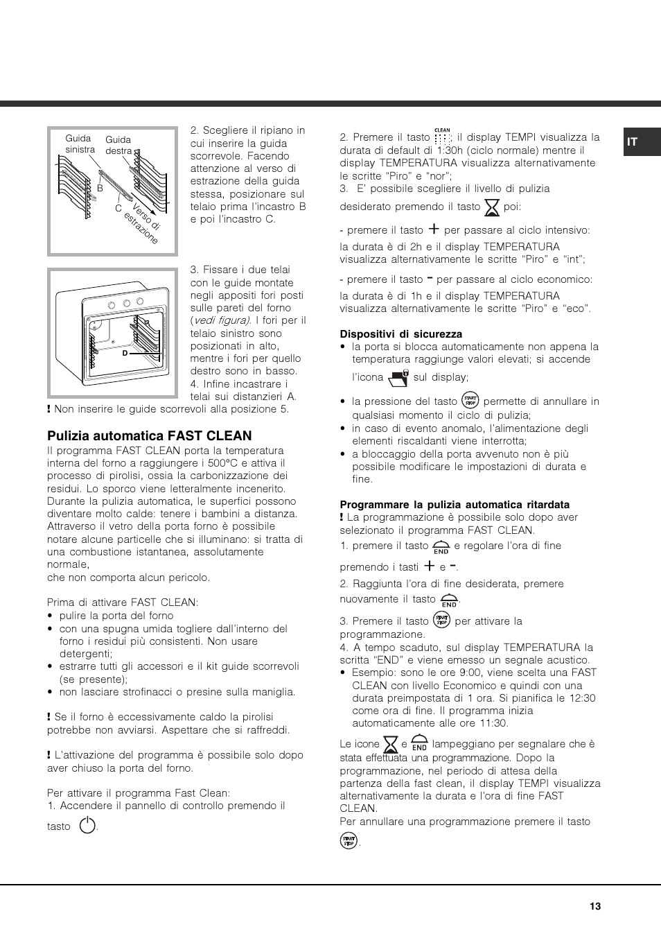 Hotpoint Ariston FK 1039EL P.20 X-HA User Manual | Page 13 / 80