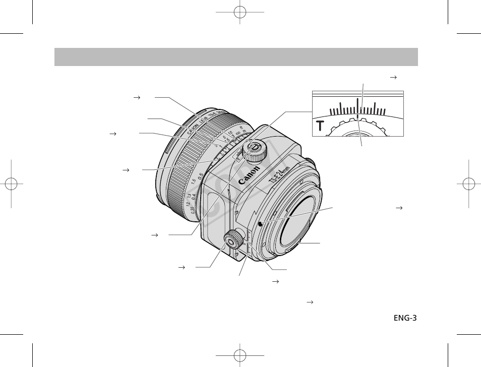 Cop y, Nomenclature | Canon TS-E 45mm f2.8 User Manual | Page 4 / 19