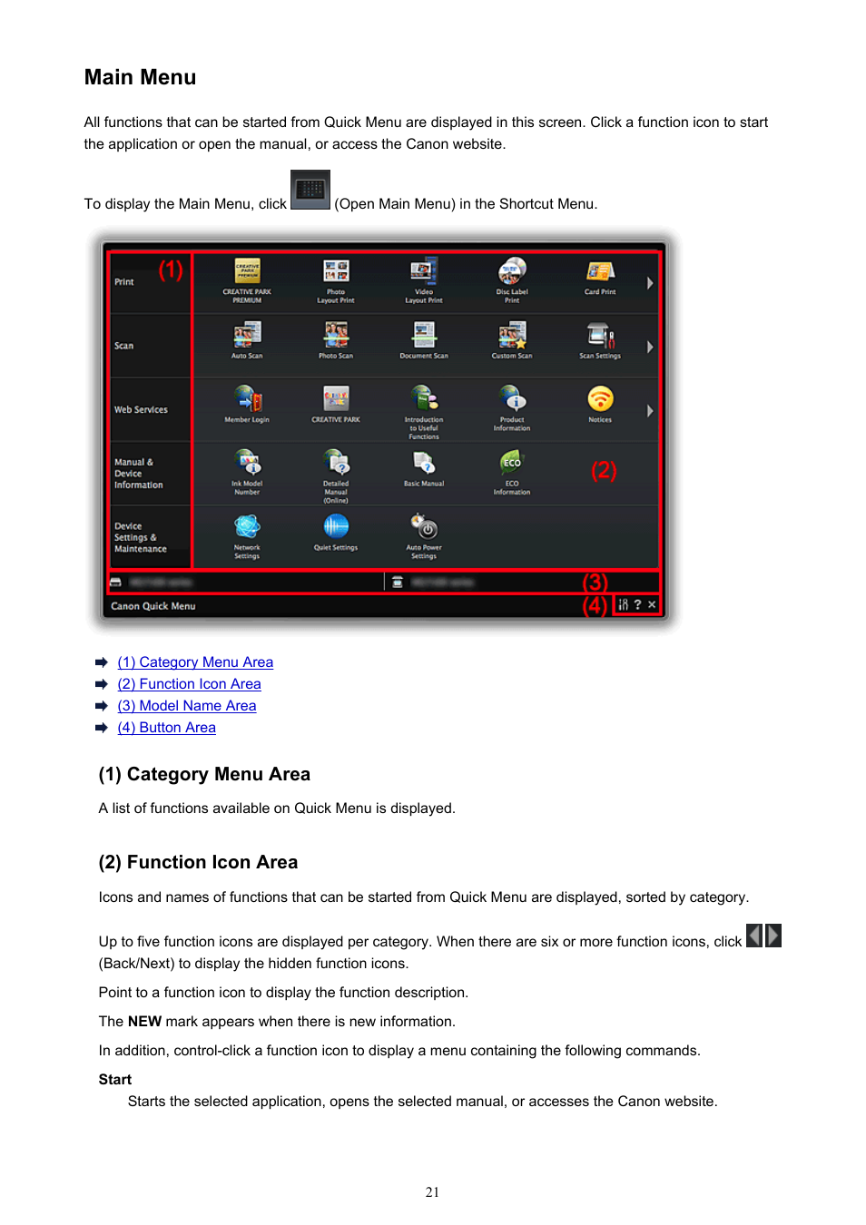 Main menu | Canon PIXMA MG3550 User Manual | Page 21 / 31