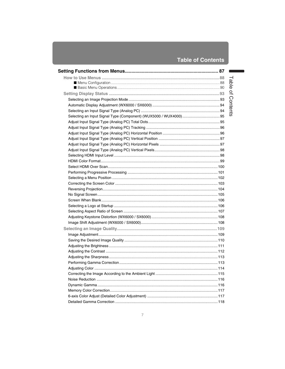 Canon XEED SX6000 User Manual | Page 7 / 240