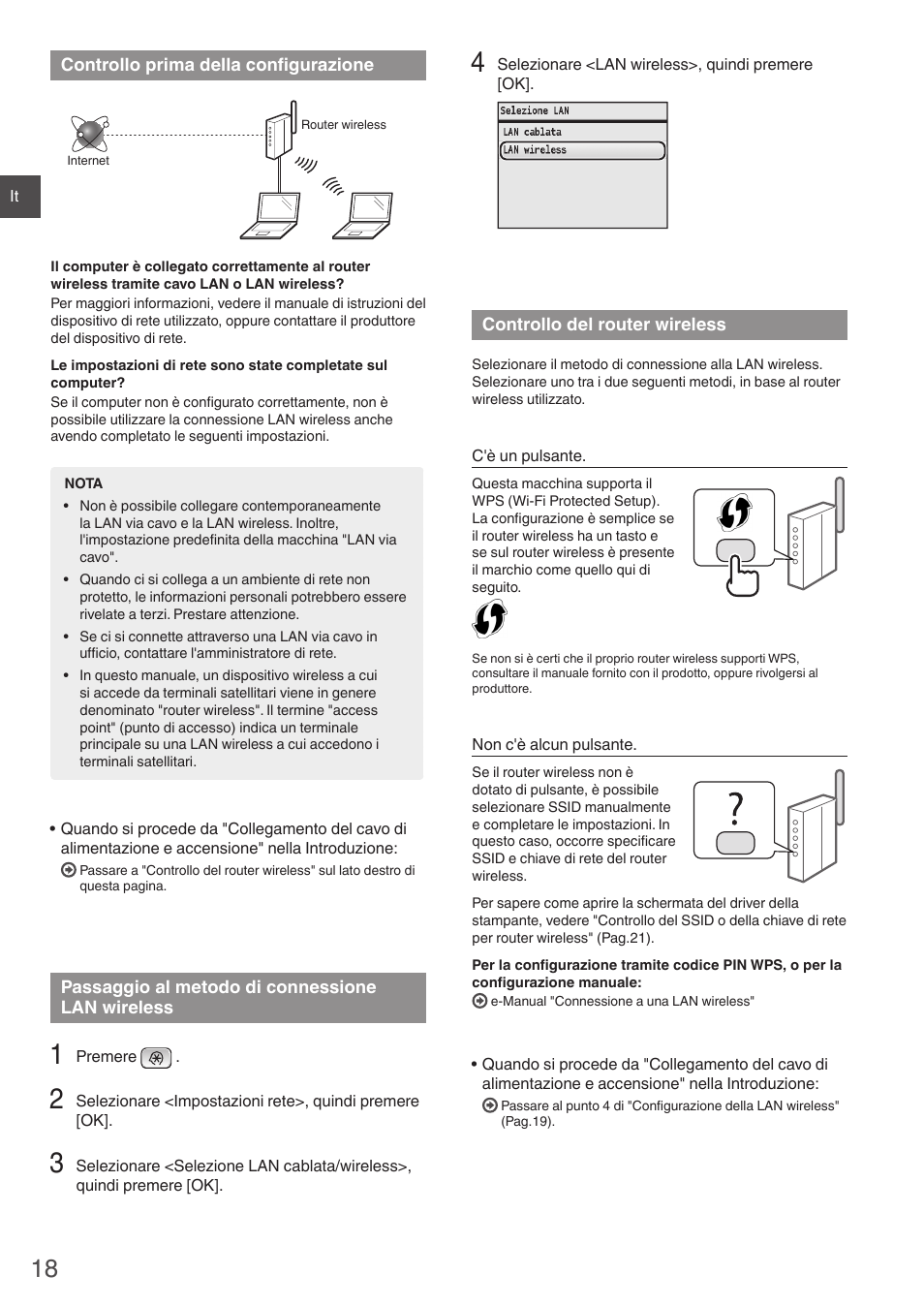 Controllo prima, Della configurazione passaggio al metodo | Canon i-SENSYS MF8550Cdn User Manual | Page 18 / 120