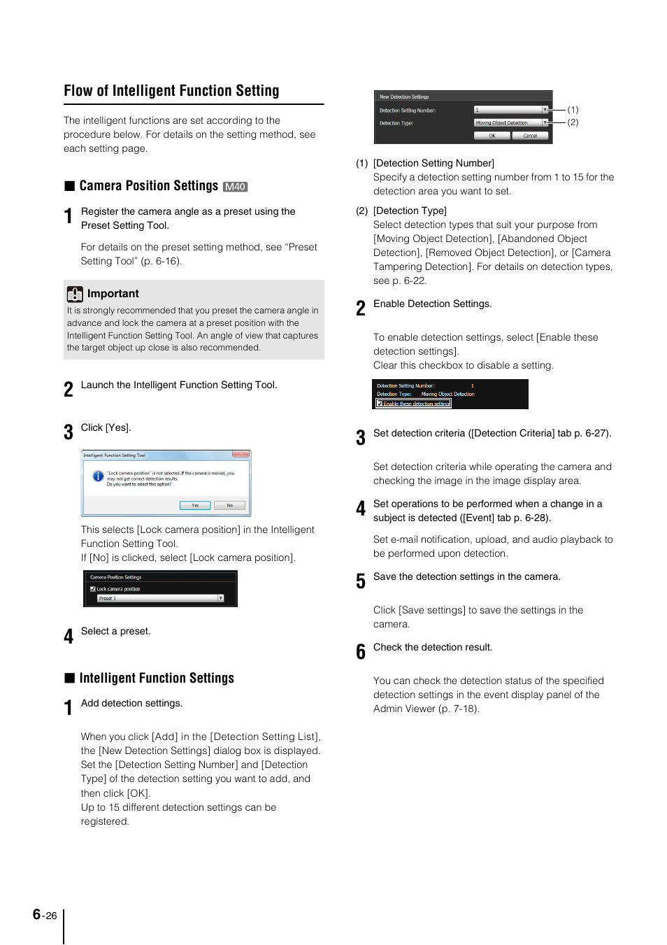Flow of intelligent function setting, Flow of intelligent function setting -26 | Canon VB-M600VE User Manual | Page 104 / 159