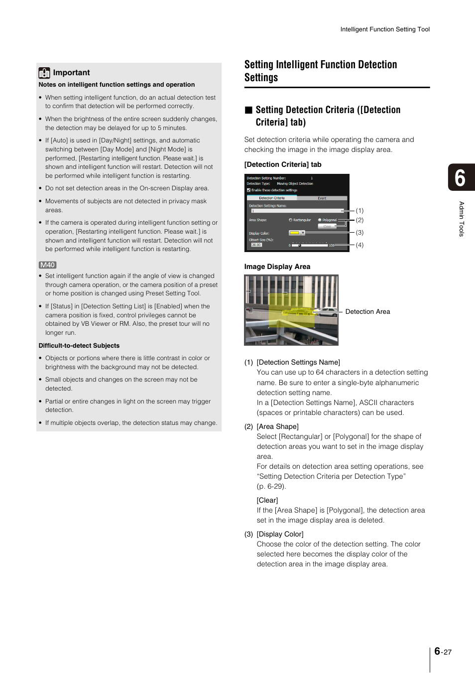 Setting intelligent function detection settings, P. 6-27), P. 6-27 | Canon VB-M600VE User Manual | Page 105 / 159