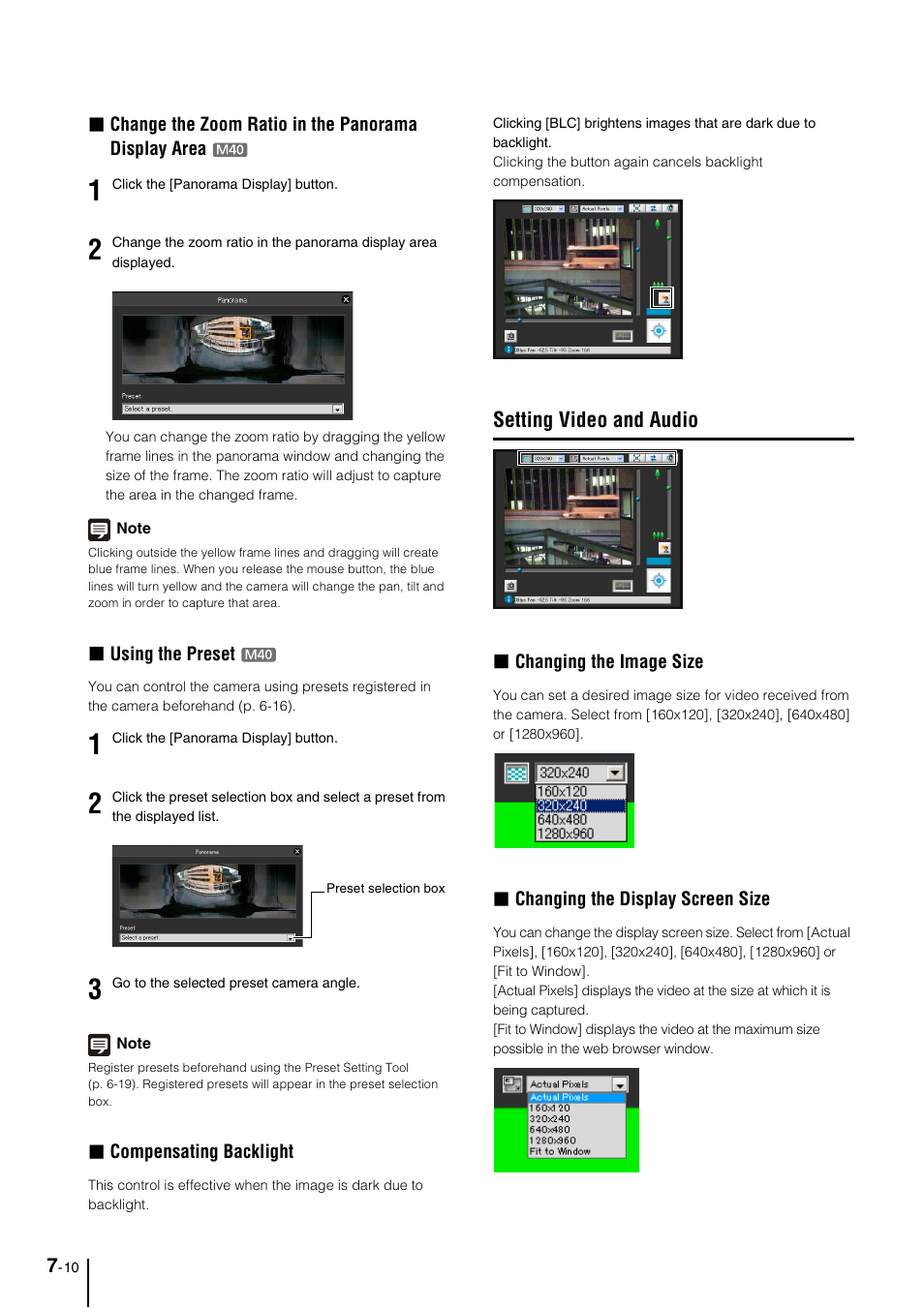 Setting video and audio, Setting video and audio -10 | Canon VB-M600VE User Manual | Page 122 / 159