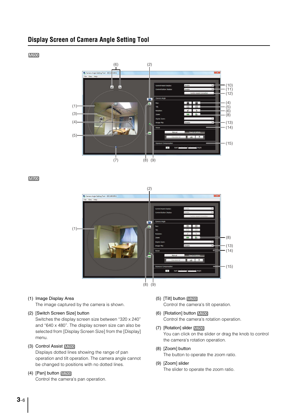 Display screen of camera angle setting tool, Display screen of camera angle setting tool -6 | Canon VB-M600VE User Manual | Page 36 / 159