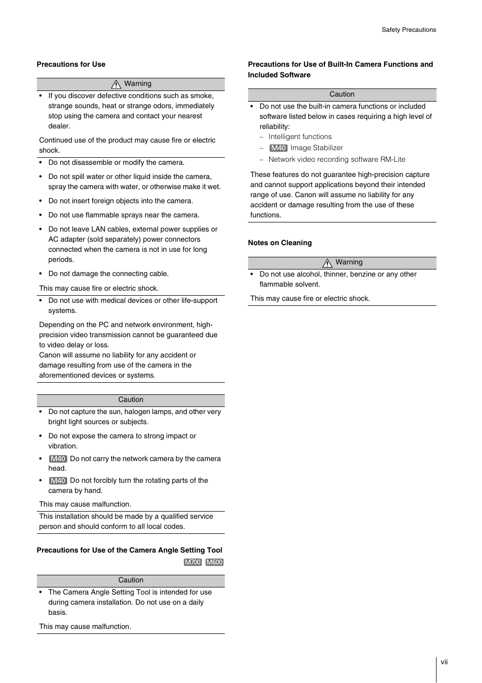 Canon VB-M600VE User Manual | Page 7 / 159