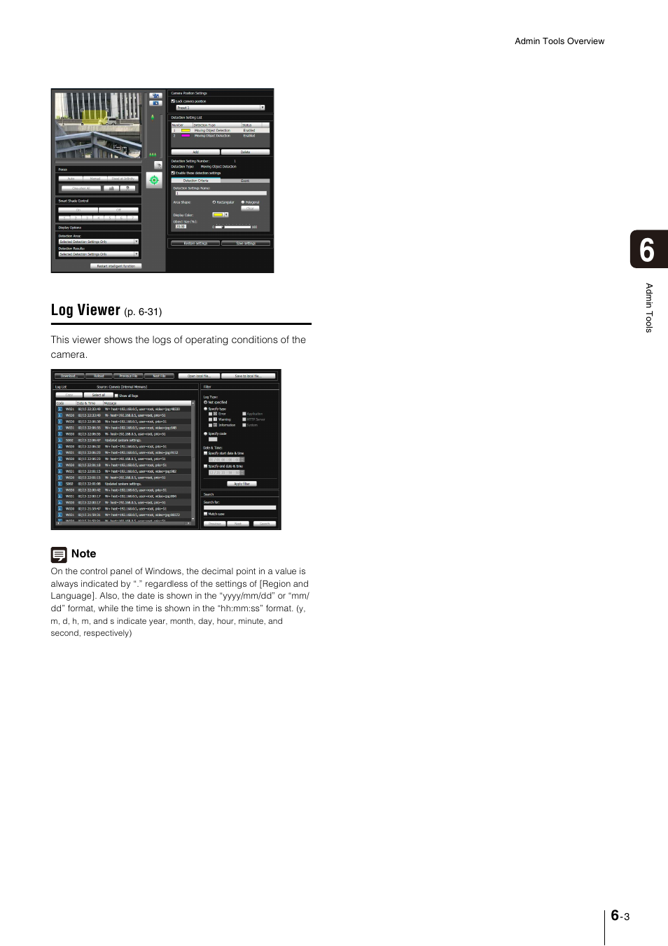 Log viewer, Log viewer -3 | Canon VB-M600VE User Manual | Page 81 / 159