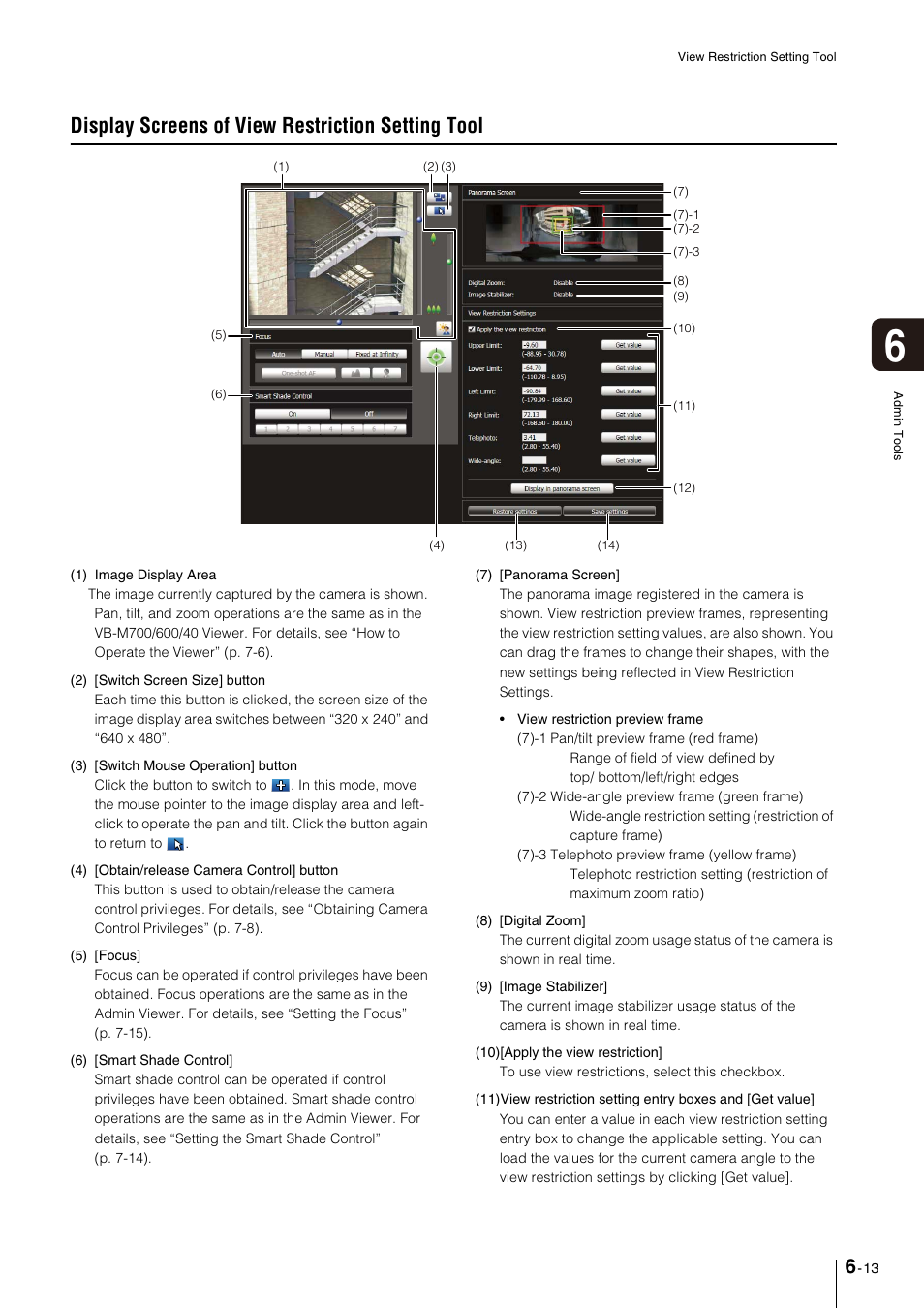 Display screens of view restriction setting tool | Canon VB-M600VE User Manual | Page 91 / 159