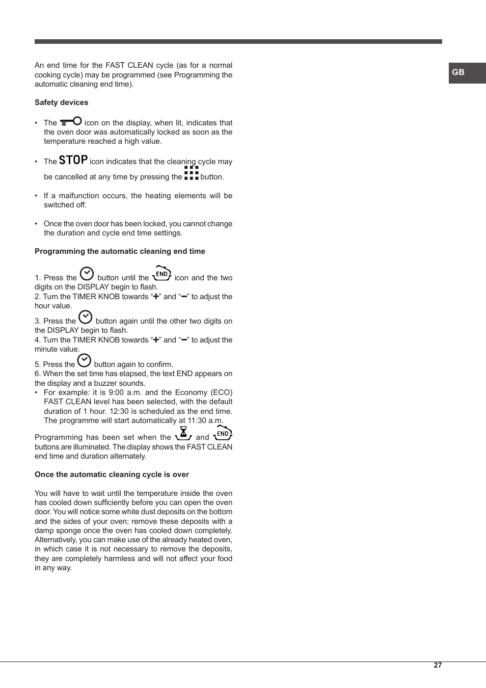 Hotpoint Ariston Style FH 89 P IX-HA S User Manual | Page 27 / 56