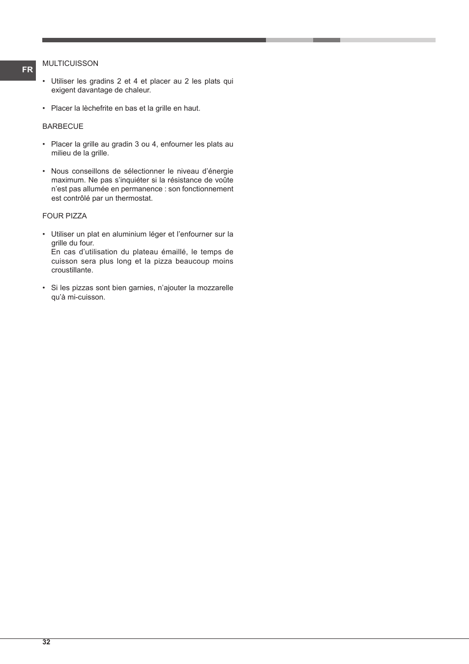 Hotpoint Ariston Style FH 89 P IX-HA S User Manual | Page 32 / 56
