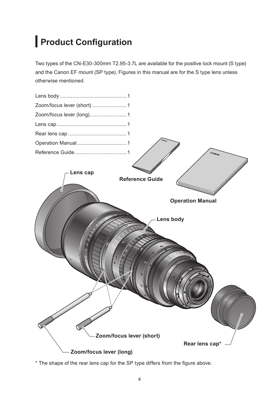 Product configuration | Canon CN-E30-300mm T2.95-3.7 L SP User Manual | Page 17 / 41