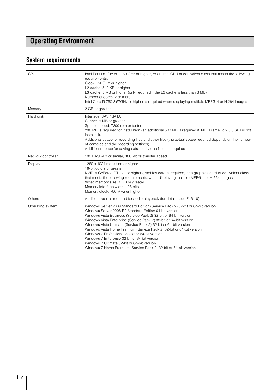 Operating environment, System requirements, Operating environment -2 | System requirements -2 | Canon VB-M600D User Manual | Page 14 / 104