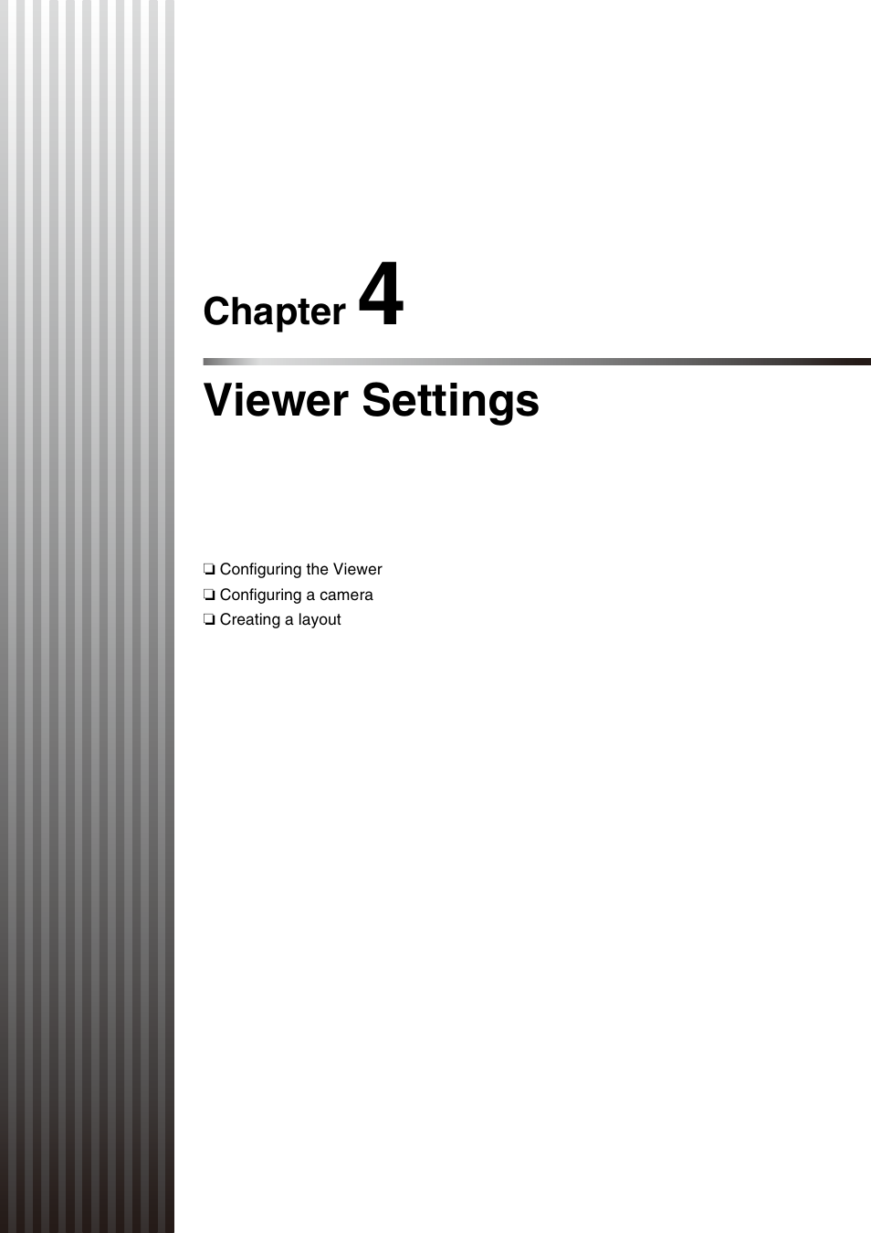 Viewer settings, Ee “chapter 4 viewer settings, Chapter 4 | Canon VB-M600D User Manual | Page 43 / 104