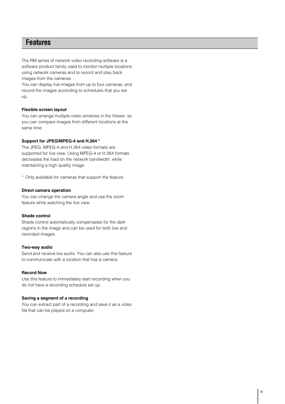 Features | Canon VB-M600D User Manual | Page 5 / 104