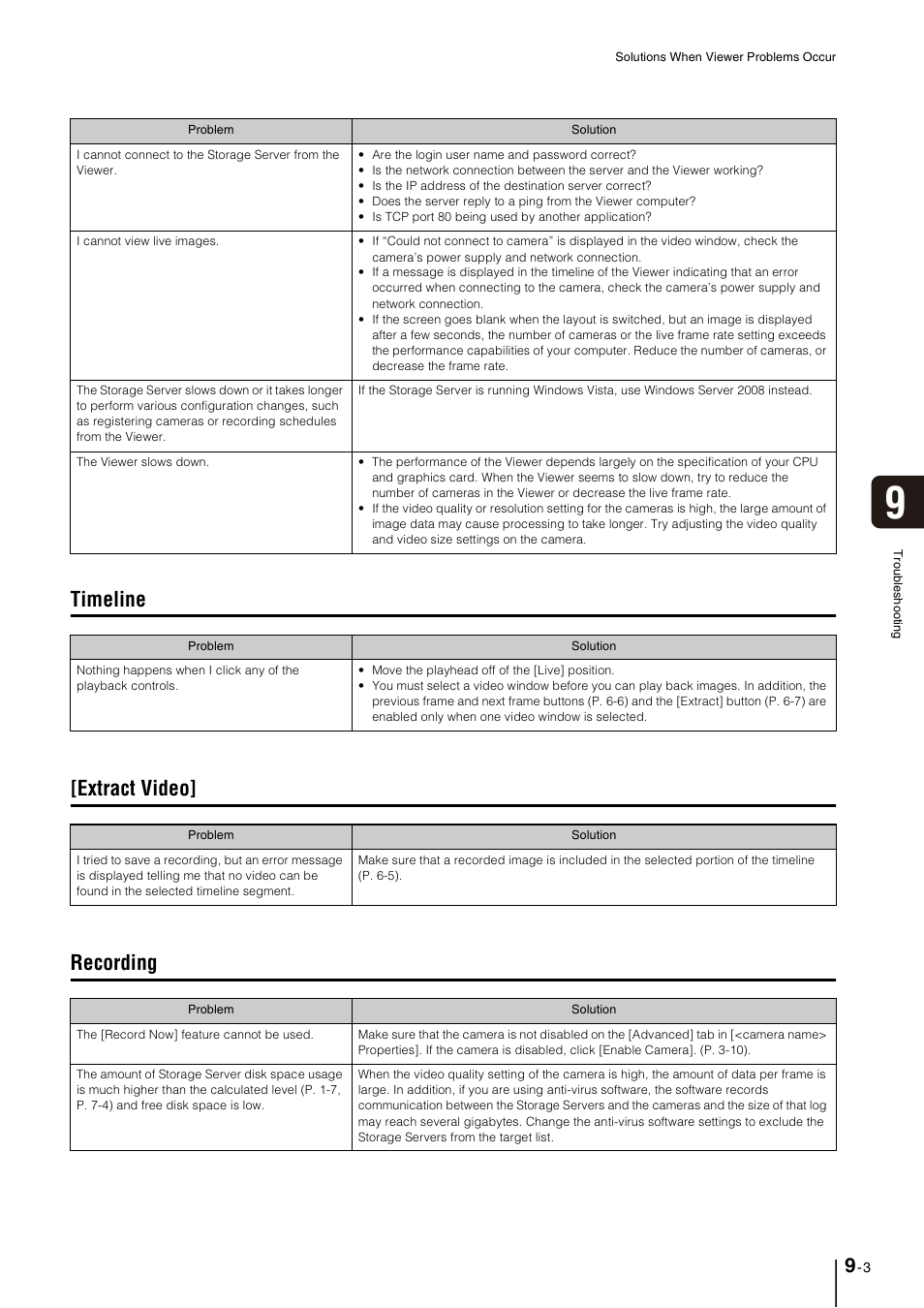 Timeline, Extract video, Recording | Timeline -3, Extract video] -3, Recording -3, Timeline [extract video] recording | Canon VB-M600D User Manual | Page 89 / 104