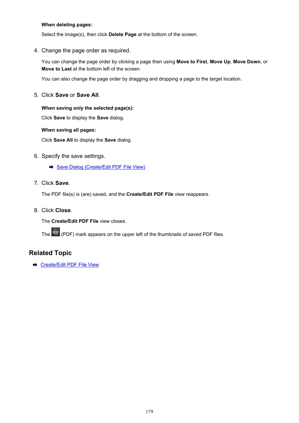 Related topic | Canon PIXMA MX395 User Manual | Page 179 / 300