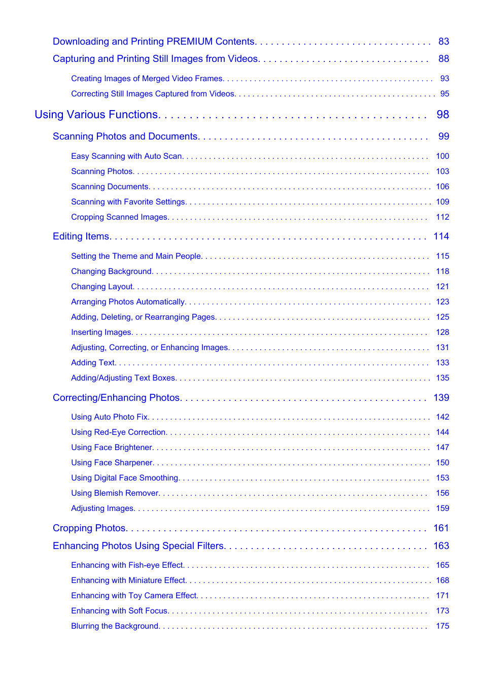 Using various functions | Canon PIXMA MX395 User Manual | Page 3 / 300