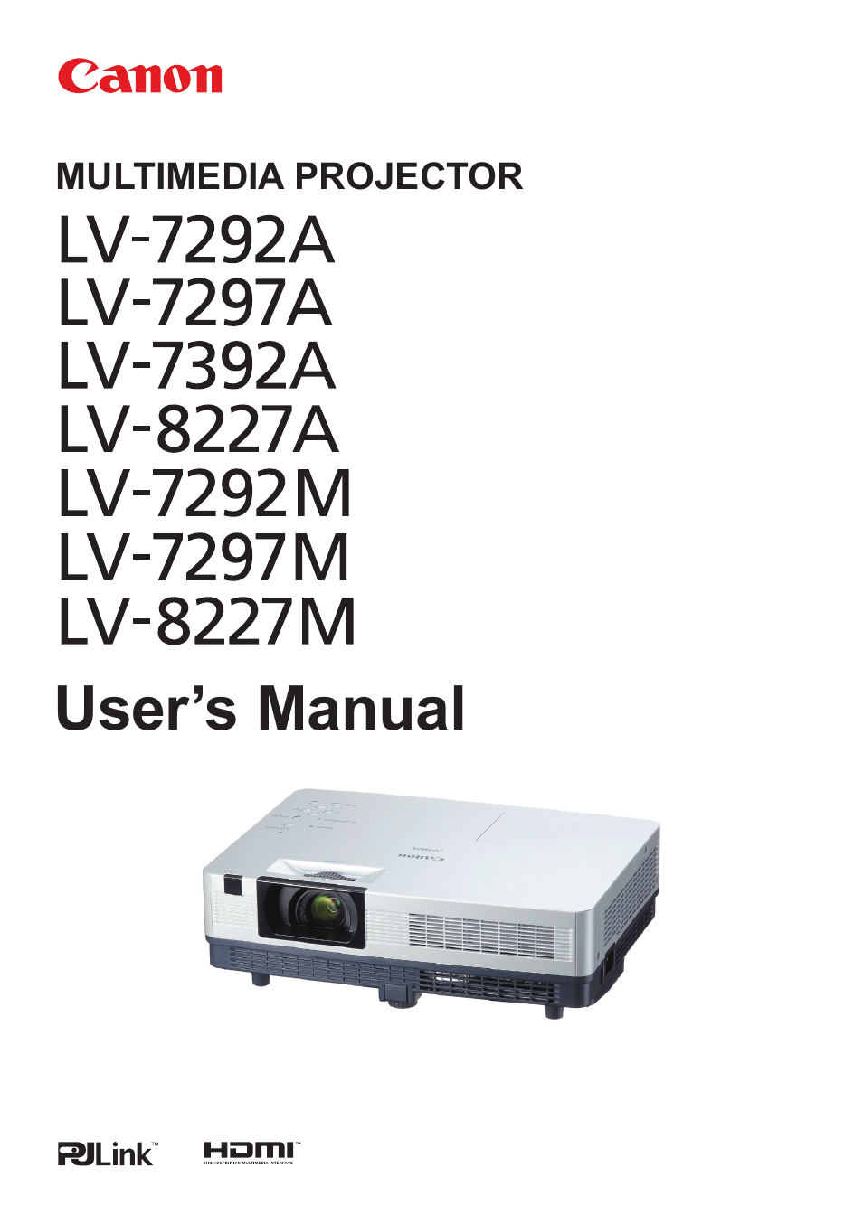 Canon LV-7392A User Manual | 84 pages
