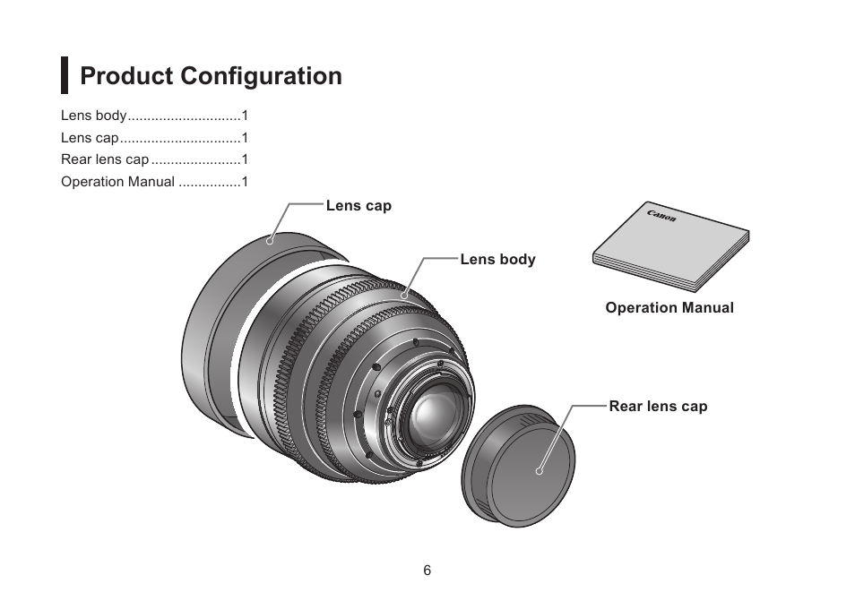 Product configuration | Canon CN-E35mm T1.5 L F User Manual | Page 20 / 52