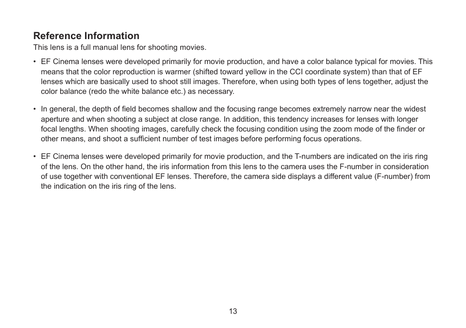 Reference information | Canon CN-E35mm T1.5 L F User Manual | Page 27 / 52