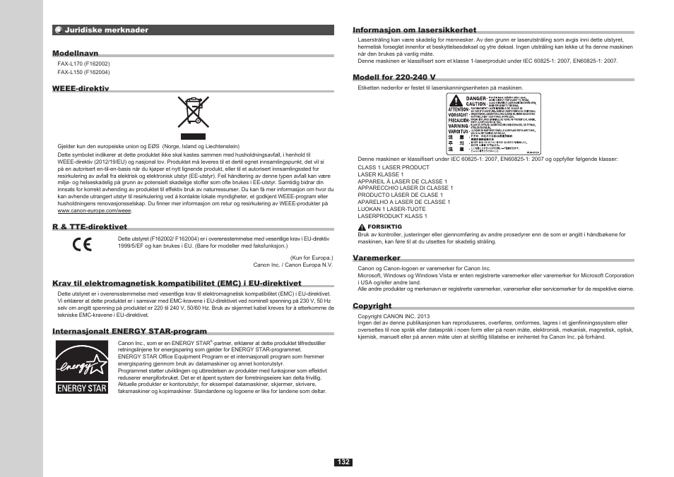 Canon i-SENSYS FAX-L170 User Manual | Page 210 / 248
