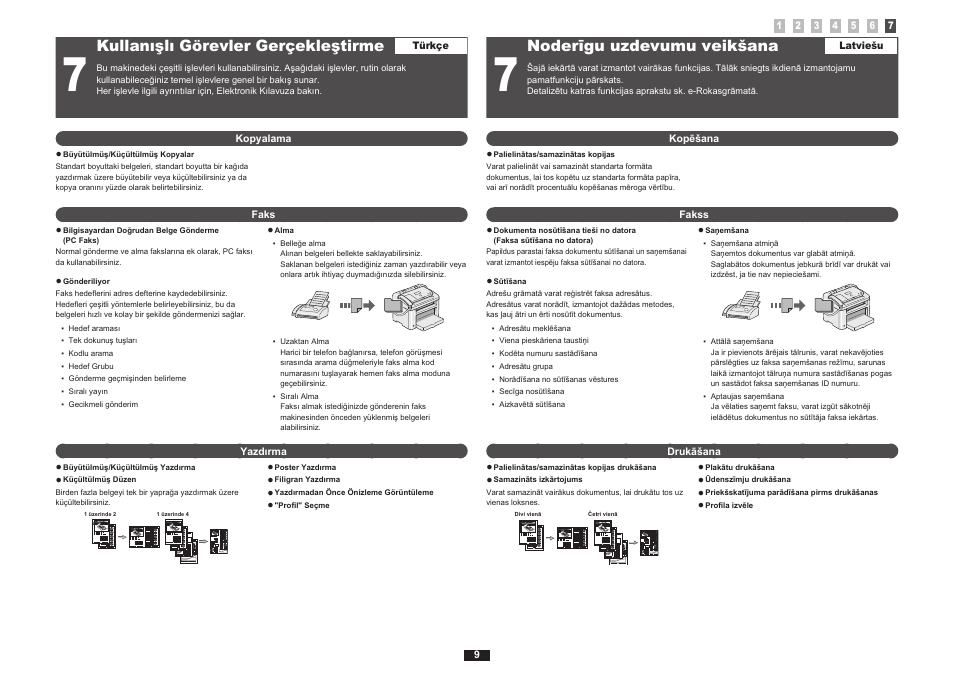 Kullanışlı görevler gerçekleştirme, Noderīgu uzdevumu veikšana | Canon i-SENSYS FAX-L170 User Manual | Page 56 / 248