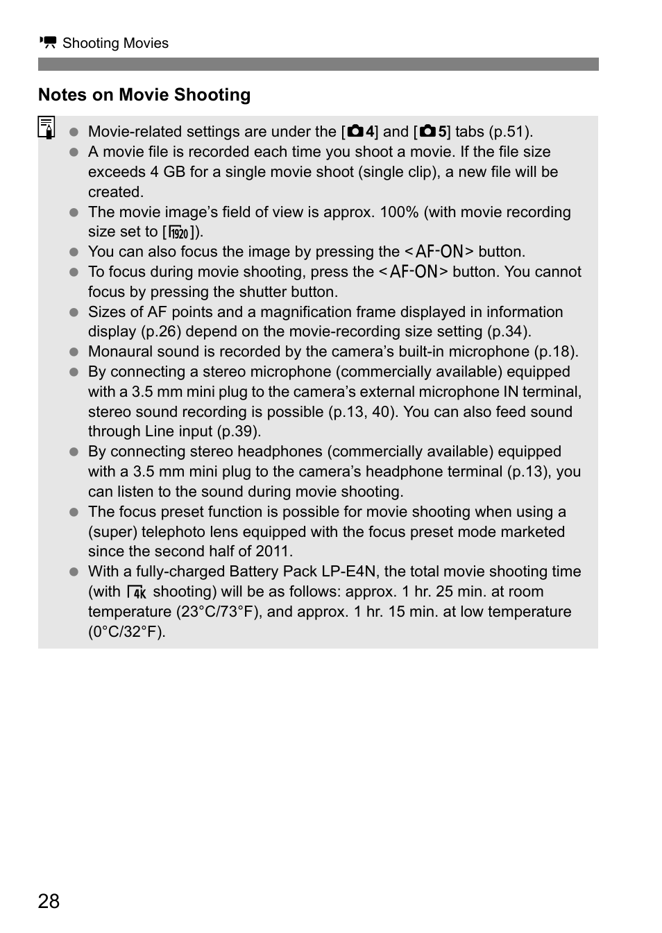 Canon EOS-1D C User Manual | Page 28 / 100