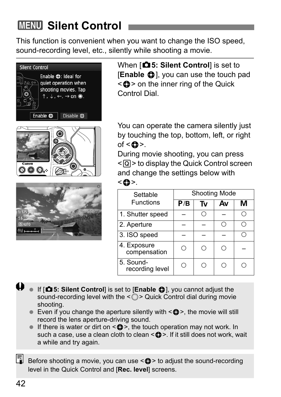3silent control | Canon EOS-1D C User Manual | Page 42 / 100