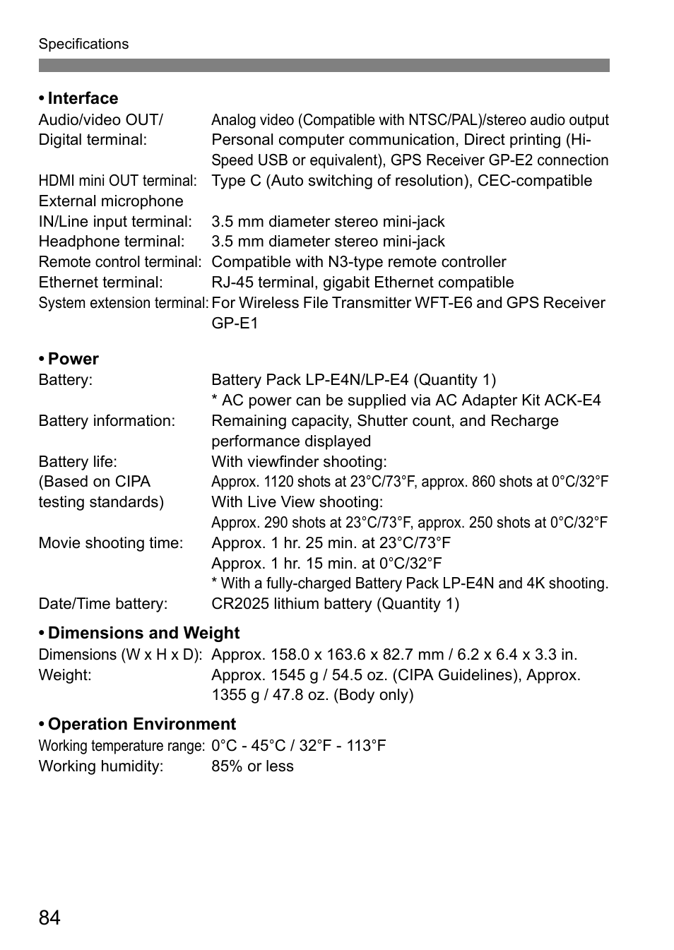 Canon EOS-1D C User Manual | Page 84 / 100
