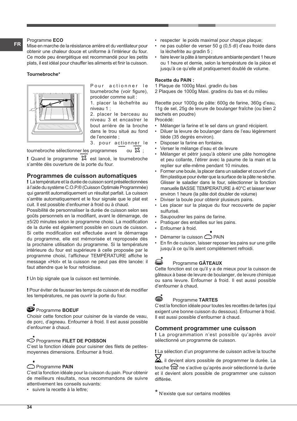 Programmes de cuisson automatiques, Comment programmer une cuisson | Hotpoint Ariston Style FH 1039 P IX-HA S User Manual | Page 34 / 60