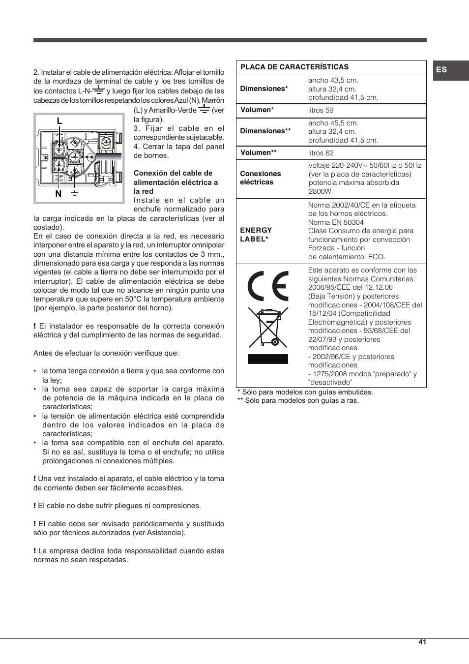 Hotpoint Ariston Style FH 1039 P IX-HA S User Manual | Page 41 / 60
