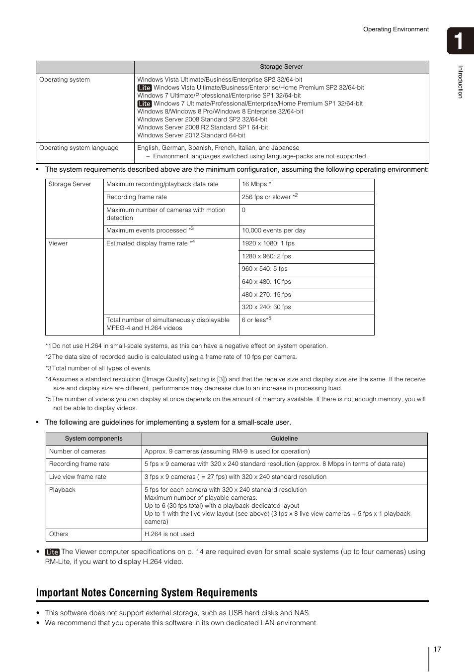 Important notes concerning system requirements | Canon VB-M700F User Manual | Page 17 / 138