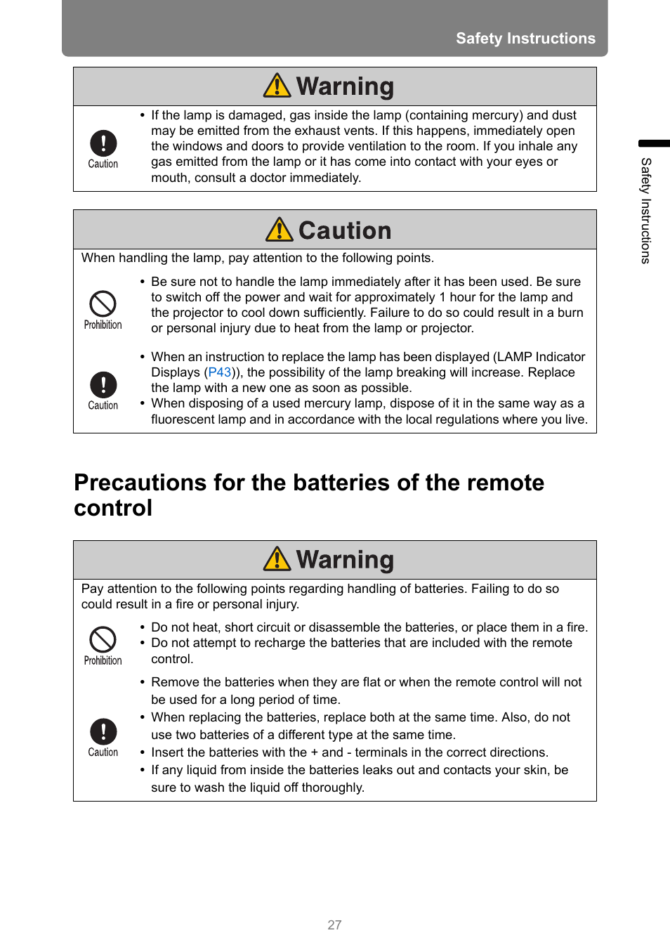 Canon XEED WUX450 User Manual | Page 27 / 314