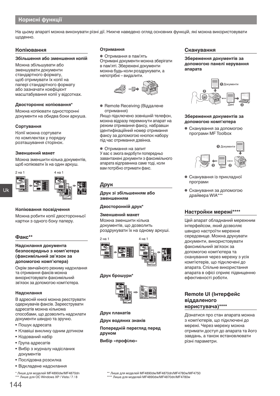 Корисні функції | Canon i-SENSYS MF4870dn User Manual | Page 144 / 292