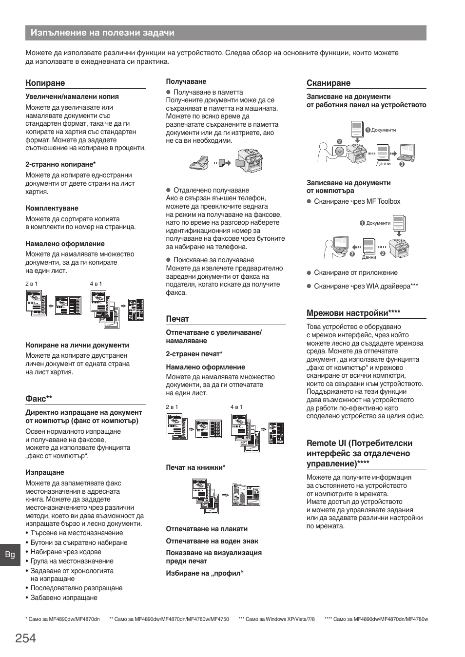 Изпълнение на полезни задачи | Canon i-SENSYS MF4870dn User Manual | Page 254 / 292