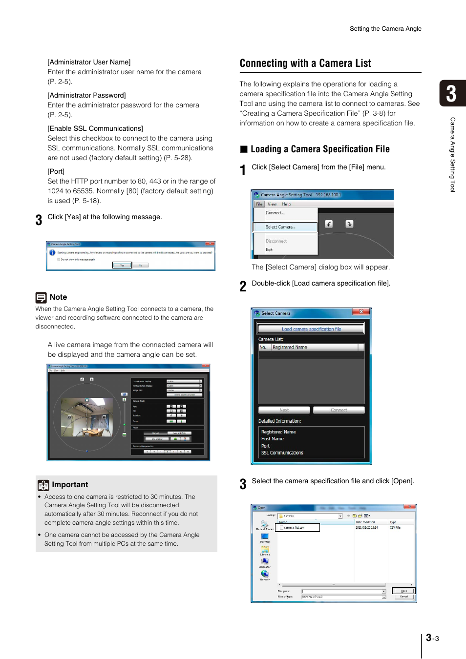 Connecting with a camera list, Connecting with a camera list -3 | Canon VB-M700F User Manual | Page 33 / 145