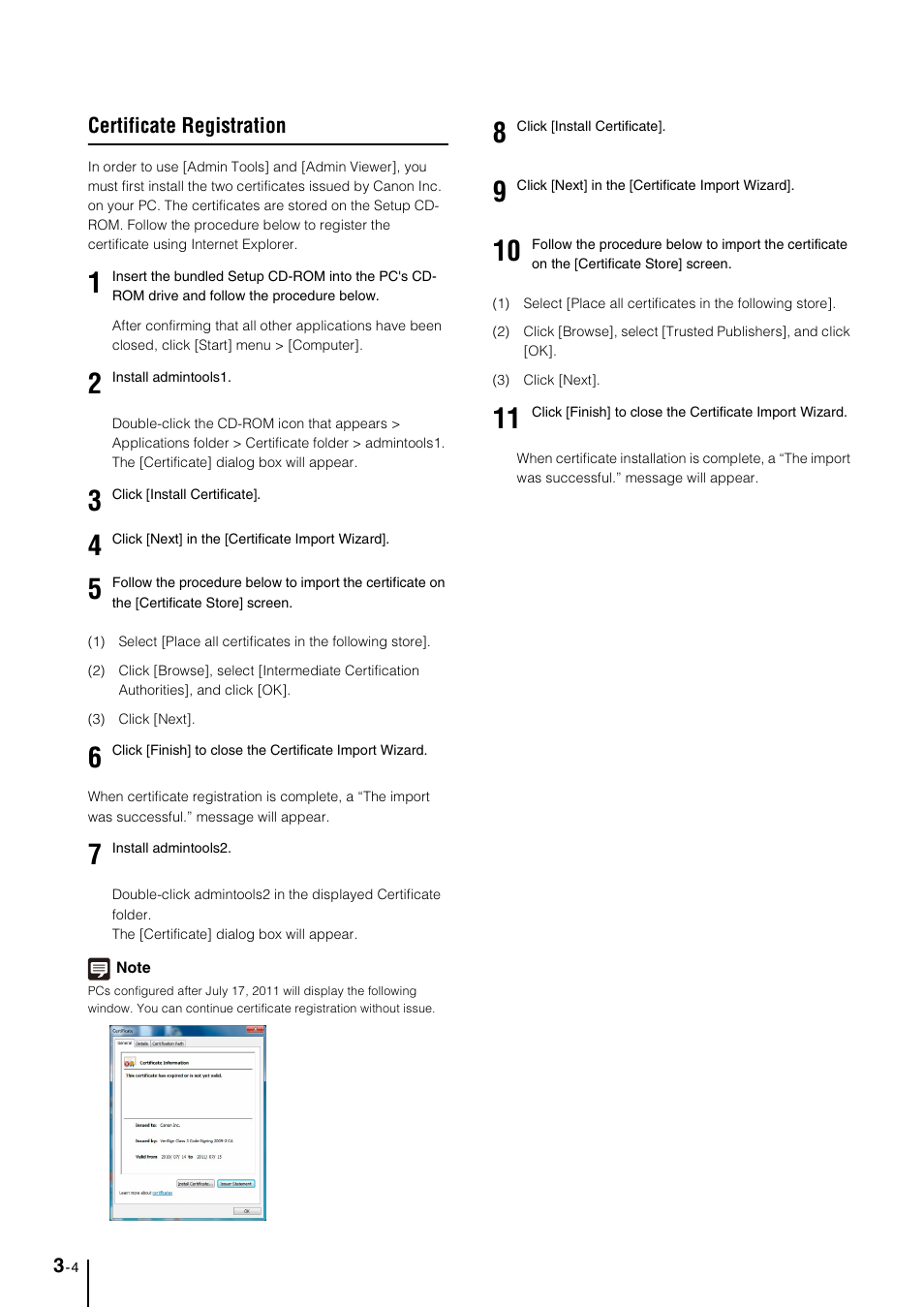 Certificate registration, Certificate registration -4 | Canon VB-M40 User Manual | Page 30 / 149