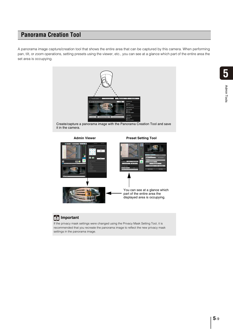 Panorama creation tool, Panorama creation tool -9 | Canon VB-M40 User Manual | Page 73 / 149