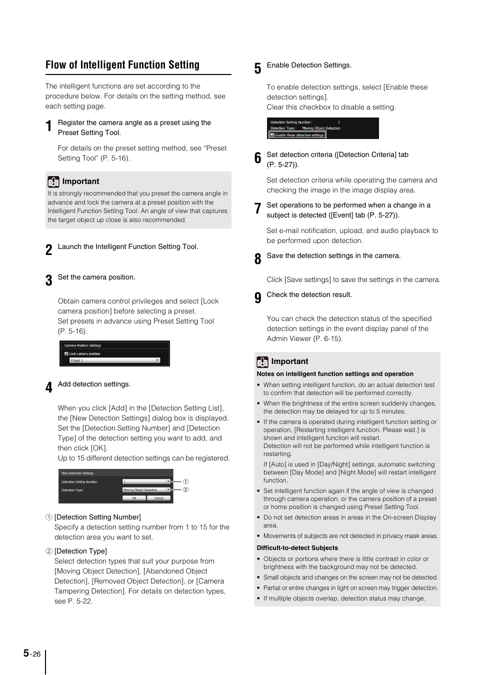 Flow of intelligent function setting, Flow of intelligent function setting -26 | Canon VB-M40 User Manual | Page 90 / 149