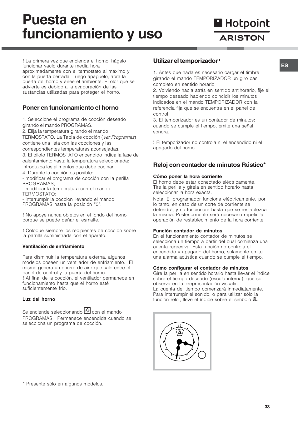 Puesta en funcionamiento y uso | Hotpoint Ariston FH 51 IX-HA  IT User Manual | Page 33 / 48