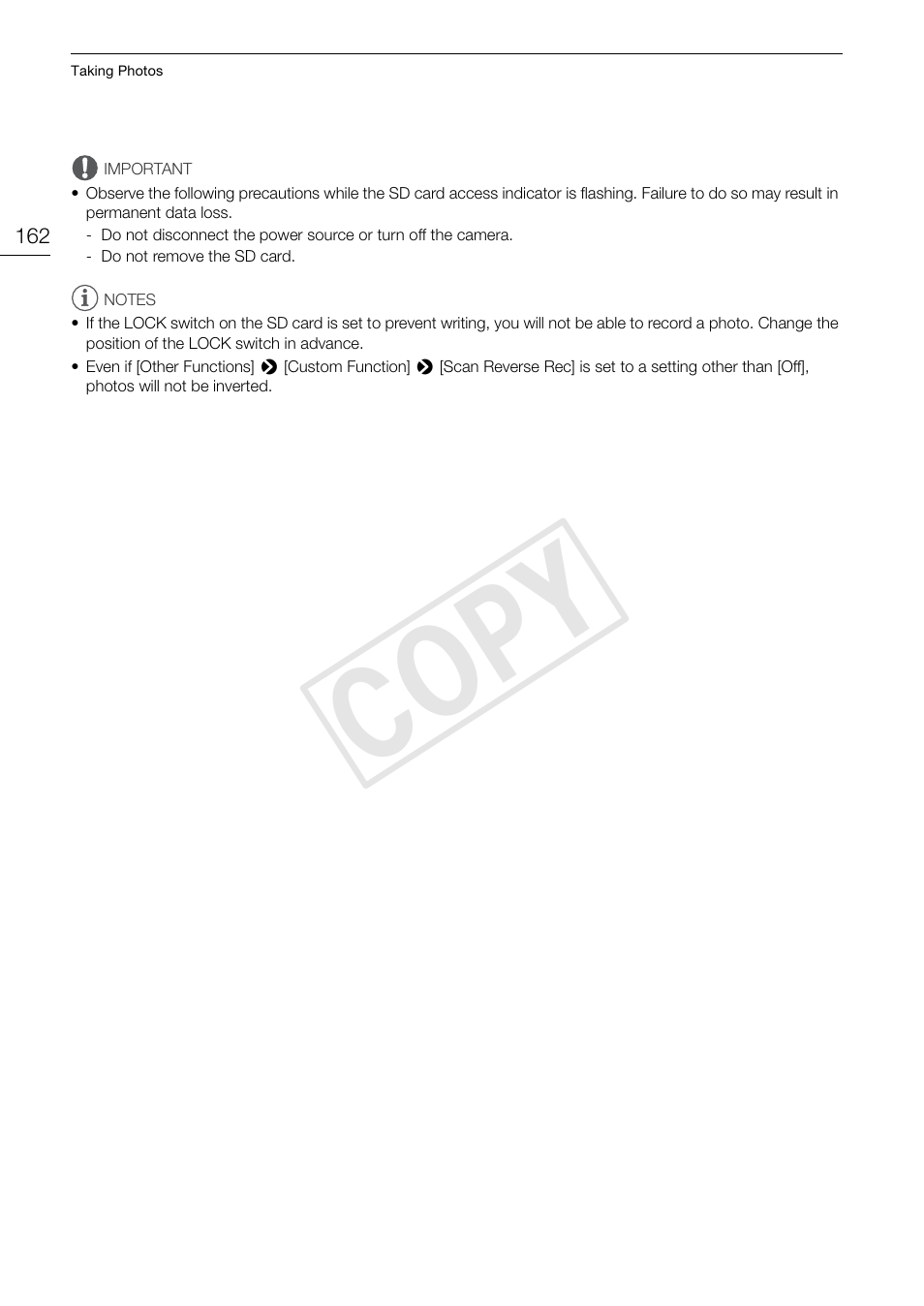 Cop y | Canon EOS C500 PL User Manual | Page 162 / 212