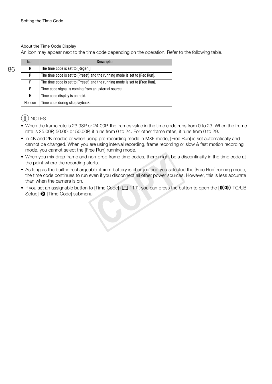 Cop y | Canon EOS C500 PL User Manual | Page 86 / 212