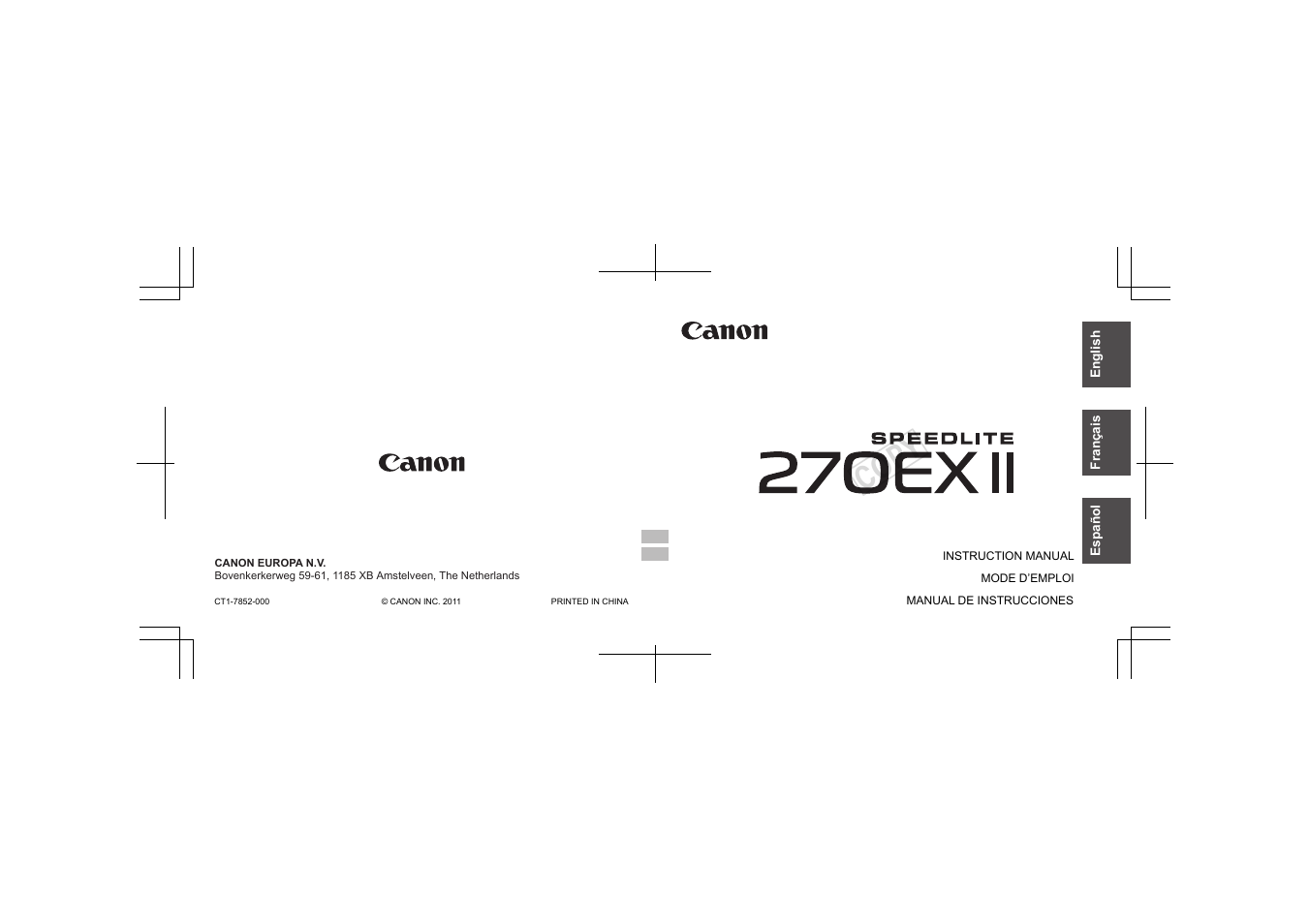 Canon Speedlite 270EX II User Manual | 88 pages