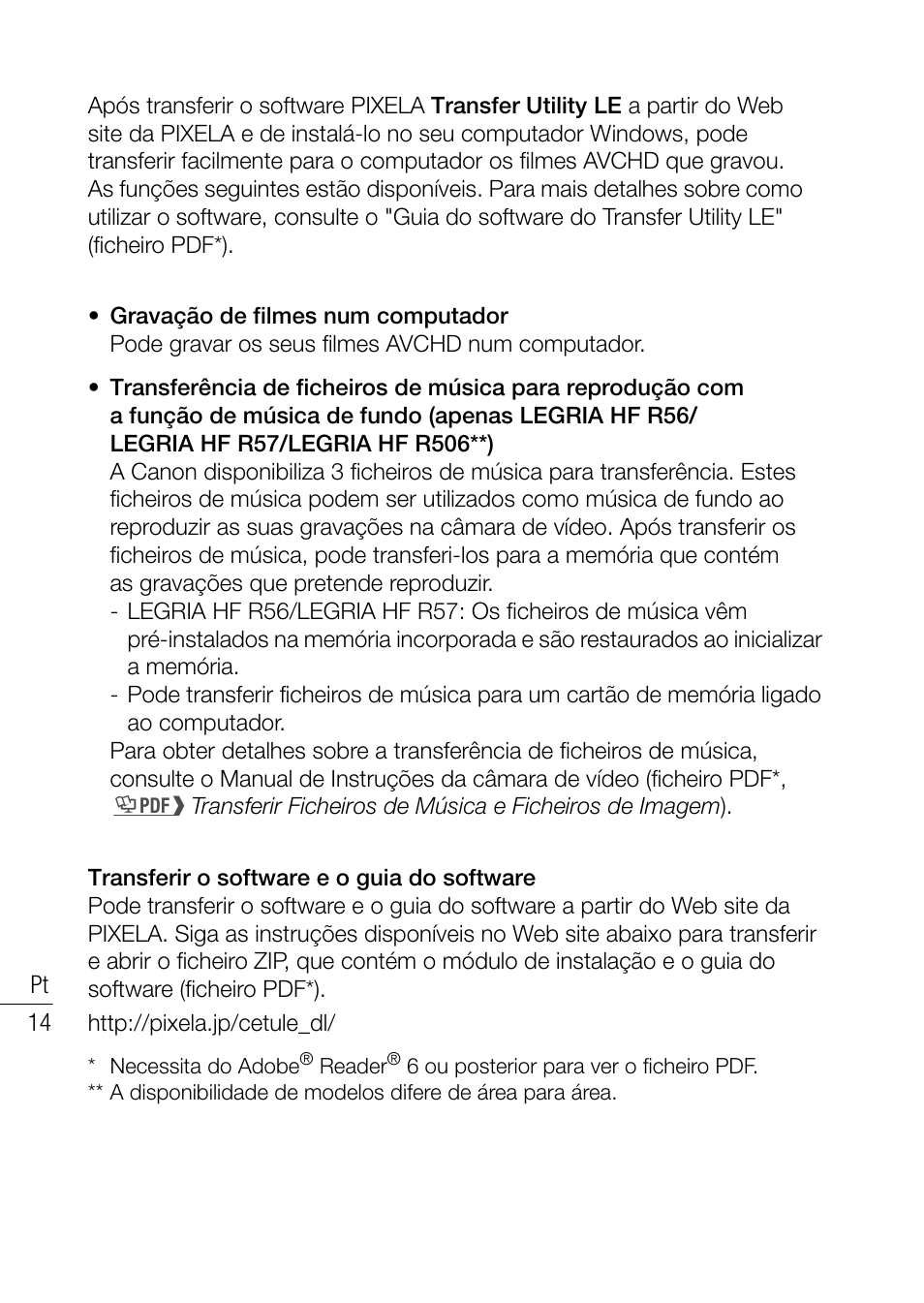 Canon LEGRIA HF R56 User Manual | Page 14 / 20