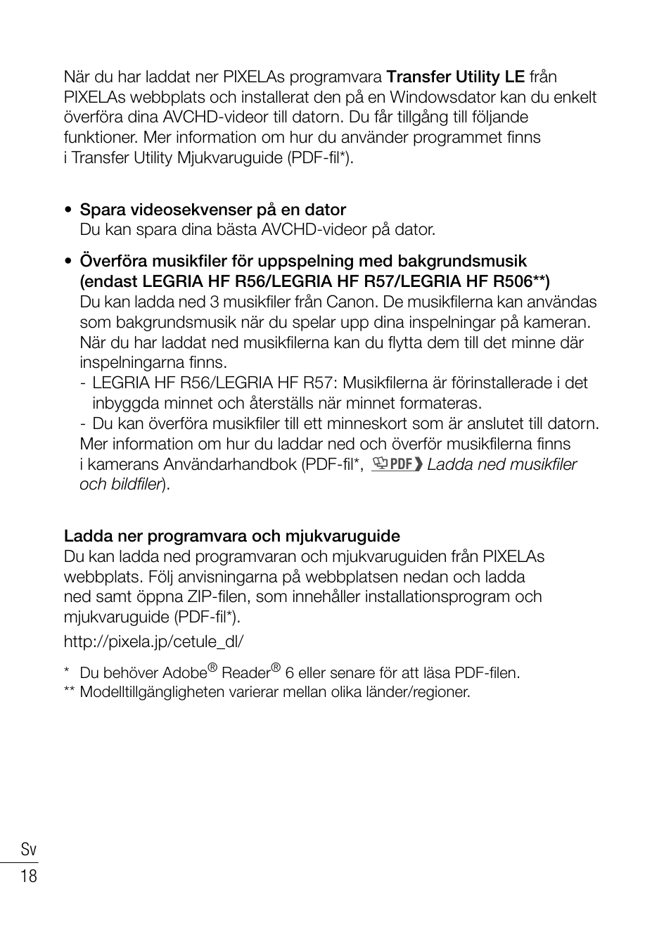 Canon LEGRIA HF R56 User Manual | Page 18 / 20