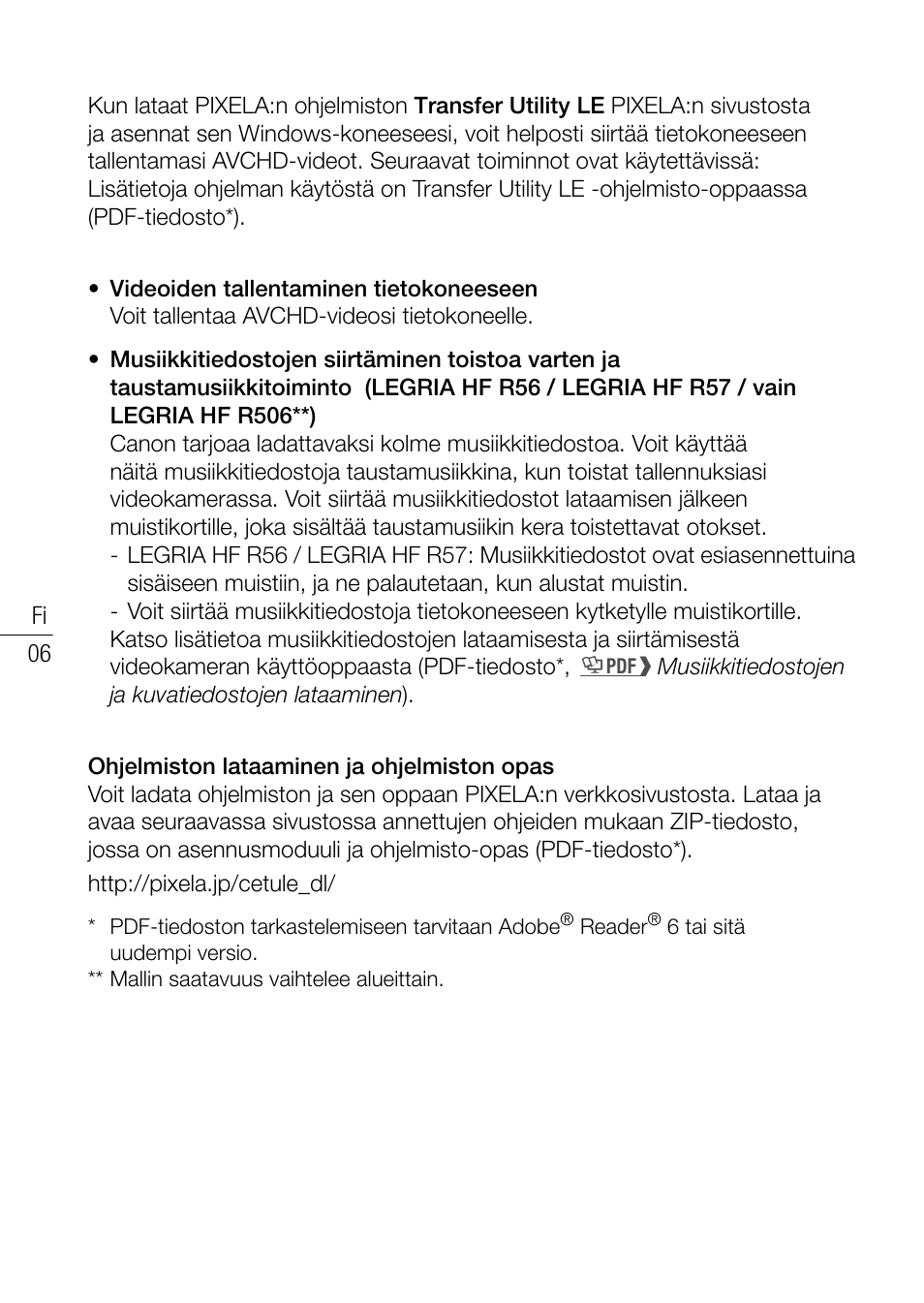 Canon LEGRIA HF R56 User Manual | Page 6 / 20