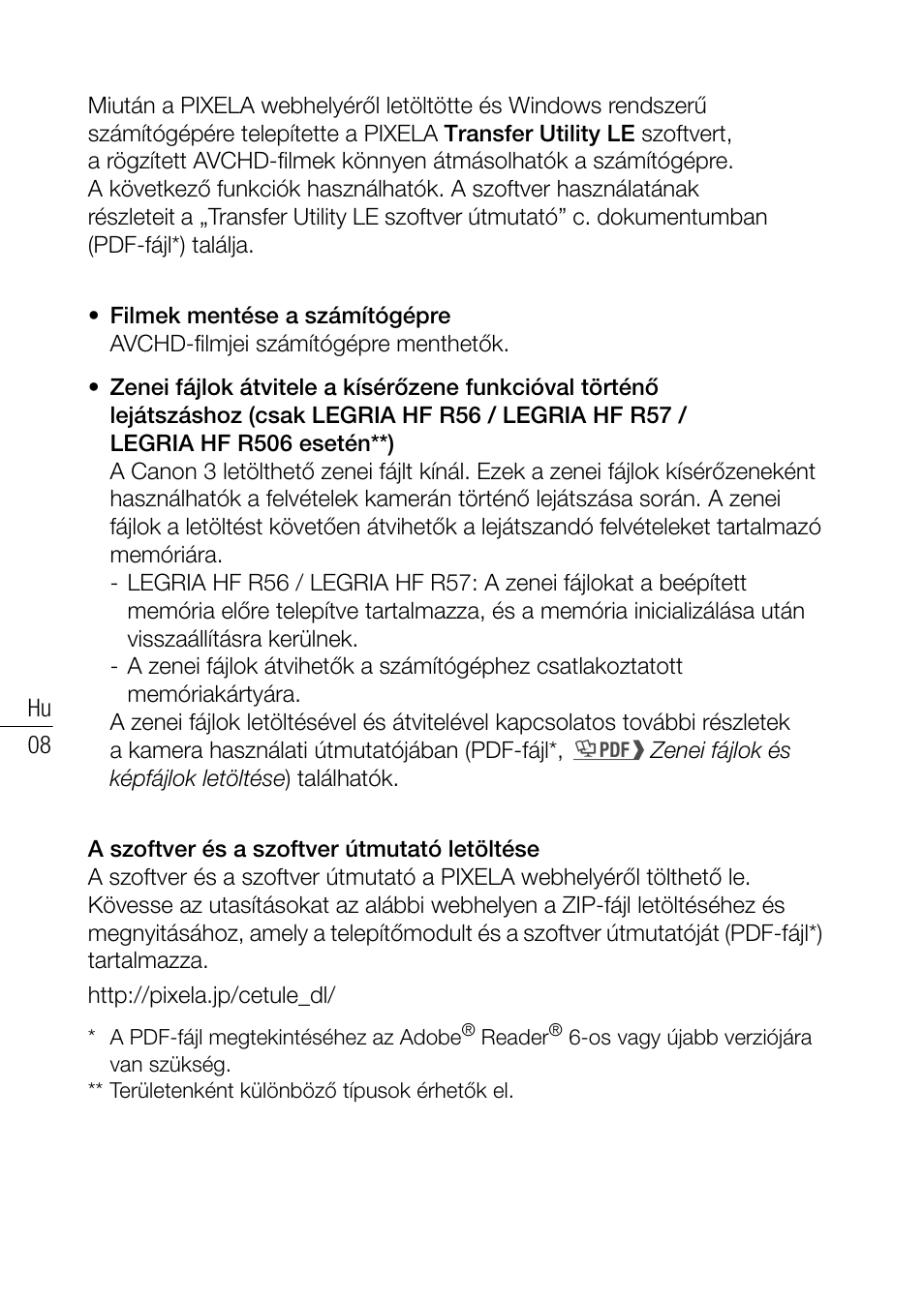 Canon LEGRIA HF R56 User Manual | Page 8 / 20