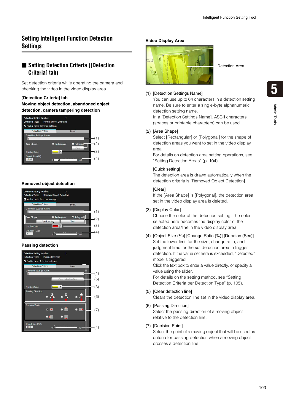 Setting intelligent function detection settings, P. 103), Ab p. 103) | Canon VB-S800D User Manual | Page 103 / 176